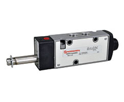 V60 serisi hat içi solenoid valf, G1/8, 5/2, solenoid pilot / yay geri dönüşlü