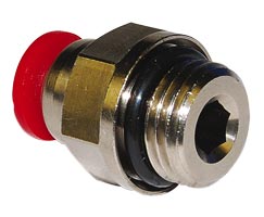 Pneufit C geçmeli bağlantı parçası, adaptör, düz, G1/4, 6mm