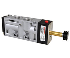 V53 serisi hat içi solenoid valf, G1/2, 5/2, solenoid pilot / yay geri dönüşlü