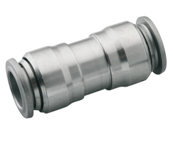 Pneufit S paslanmaz çelik geçmeli bağlantı parçası, rakor, düz, 8 mm