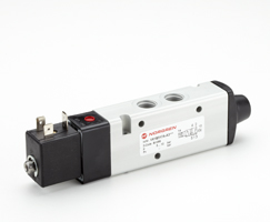 V61 serisi hat içi solenoid valf, G1/4, 5/2, solenoid pilot / yay geri dönüşlü