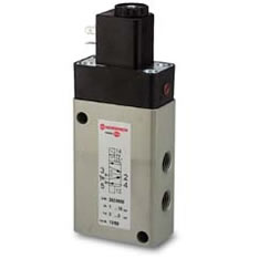 2623 serisi Inline solenoid valf, G1/4, 5/2, solenoid pilot / havalı yay dönüşlü