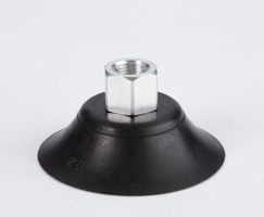 Düz vakum kabı, 50 mm O/D, G1/8, nitril kauçuk
