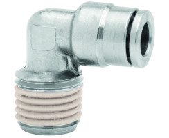 Pneufit 10 geçmeli bağlantı parçası, adaptör, dirsek, R1/8, 8mm