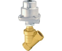 External fluid actuated seat valve, G1, 2/2, NC, solenoid pilot / spring return