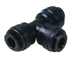 Pneufit D asetal geçmeli bağlantı, eşit olmayan rakor, T, 12 mm, 10 mm