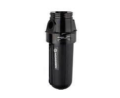 Olympian Plus birleştirici filtre, boyunduruksuz, 0,01 µm, manuel tahliye, sıvı seviye göstergeli