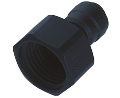 Pneufit D asetal geçmeli bağlantı parçası, dişi adaptör, düz, G3/8, 8mm