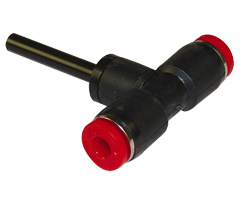 Pneufit C geçmeli bağlantı parçası, gövde, T, 10mm, 10mm