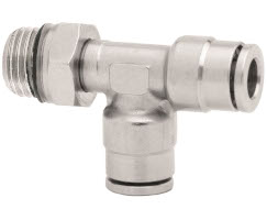 Pneufit 10 geçmeli bağlantı parçası, yandan döner adaptör, T parçası, G1/8, 8 mm