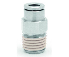 Pneufit 10 geçmeli bağlantı parçası, adaptör, düz, 3/8 NPTF, 12mm