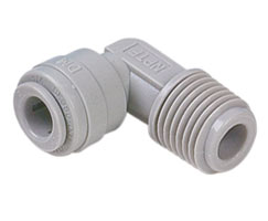 Pneufit D asetal geçmeli bağlantı parçası, adaptör, dirsek, 1/4 NPT, 3/8