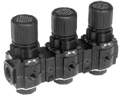 Excelon genel amaçlı manifold basınç regülatörü, G1/4, 0,3-10 bar, göstergesiz