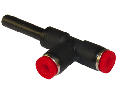 Pneufit C geçmeli bağlantı parçası, yan gövde, tişört, 4 mm, 6 mm